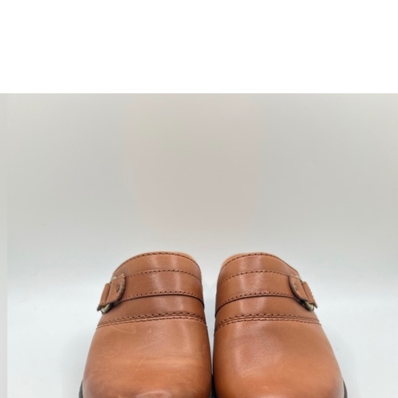 Clarks Women”s Bendables Brown  Slip On Round Toe Leather Upper Clogs Size 8M - Picture 6 of 12